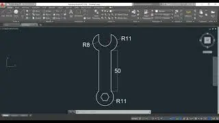 AutoCAD Tutorial - How to Make Wrench/Spanner