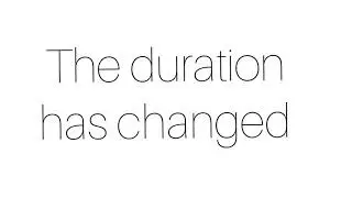 If you click this video, the duration will change