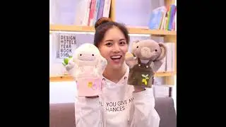 cartoon animal plush hand puppet
