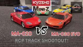 kyosho Mini-z AWD readyset vs EVO on RCP track!