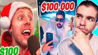 WIKED REACTS TO THE SIDEMEN $100,000 vs $100 CHRISTMAS SONG FT JME AND RANDOLPH