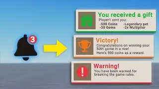 How to make a NOTIFICATION SYSTEM in ROBLOX!