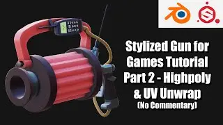 Gun from Sunset Overdrive - Game Asset Tutorial Part 2 (Blender 2.8, Substance Painter)