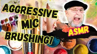 ASMR Fast Mic Brushing almost no talking!