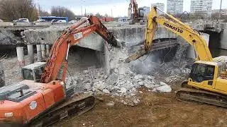 Снос опоры Сходненского моста