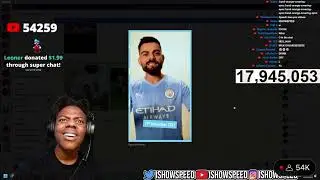 Ishowspeed reacts to virat kohli Wearing a Manchester City shirt