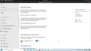 Turn off Activity History Windows 10
