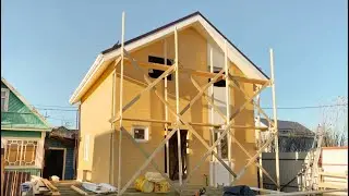 6x7m two-story frame house in Saint Petersburg