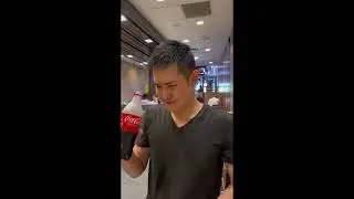 Trying to drink and entire coke without burping
