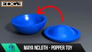Maya NCloth Tutorial - Create a Rubber Popper Toy Animation HD