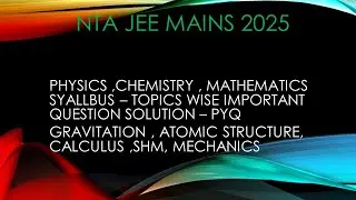 Most important question asked in JEE mains 2025  ll PYQ solution !! Physics, chemistry and maths