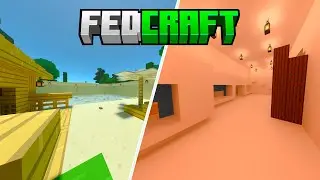 Создание Пляжа и Банка На моём сервере в Майнкрафт | FedCraft _ мой сервер