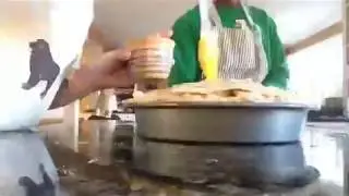 Time lapse of pie making