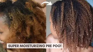 💧💧 BEST MOISTURIZING PRE-POO FOR DRY NATURAL HAIR 💧💧 | ALOE VERA JUICE + COCONUT OIL
