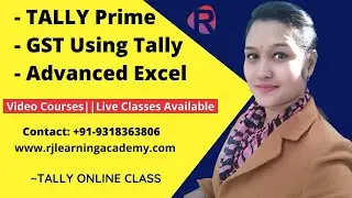 Tally Prime||GST Using Tally Prime||Advanced Excel Courses Available||Tally Online Class