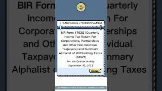 November 29, 2022 - Tax Deadline