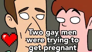 Animation. Two gay men were trying to get pregnant