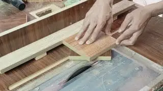 فكرة تقطيع شكل ثماني على منشار الطاولة The idea of cutting an octagon on a table saw