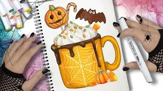 🧡💜🤎 CÓMO DIBUJAR UNA CALAVERA DE HALLOWEEN