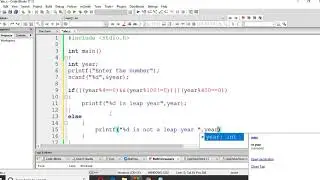 Leap year Program in C(Hindi)