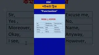 কমার ব্যবহার | HSC Punctuation | #shorts #english_metaphor