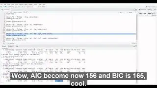 Model Selection in R (AIC Vs BIC)