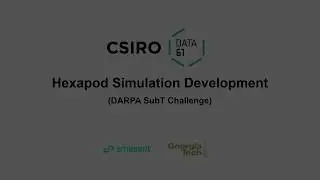 CSIRO SubT Hexapod Simulation Development