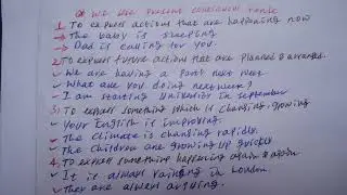 present continuous tense