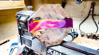 Wood turning -The Psychedelic Spine Plate
