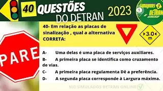 Questões de legislação de trânsito 2024, prova do detran 2024, 