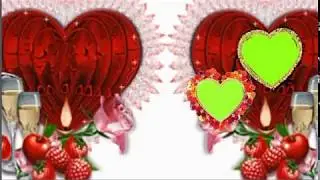 Green screen background flower animation effects wedding video effects