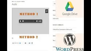 Two ways of embed or insert google drive audios  to WordPress website