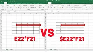 How to use an absolute reference for the column in formulas in Excel