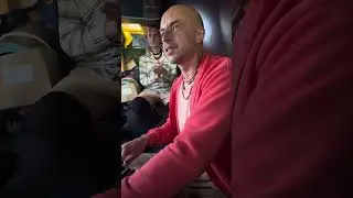 In Germany 🇩🇪 on the road 🚐 Chanting Hare Krishna Mahamantra.