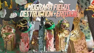 Mograph Fields Destruction and Erosion Techniques (Cinema 4D)