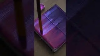 Northern Lights in a Window | Mini Acrylic Painting Idea using Ahmarelle Watercolours