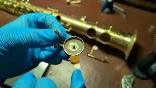 Saxophone Repair Topic (Accidental Remake): Regular Pad Install w/ Buescher Snap-On Resonator System