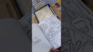 Drawing a Page for my Coloring Book ✍🏽📚🩷 #shorts #coloringbook #digitalart