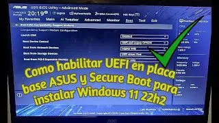 How to Enable UEFI Boot on ASUS Motherboard/CSM - Compatibility Support Module Windows 11