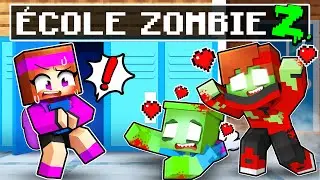 Une Fille dans une école de Zombie Amoureux sur Minecraft !