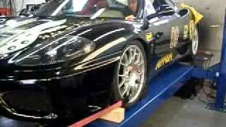 Ferrari 360 dyno exhaust flames pulling 2nd thru 6th