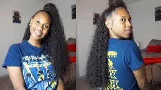 Half Up Half Down *QUICK WEAVE* | Natural Hair | Protective Styles (NO HEAT) | Part 1