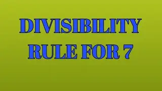 divisibility rule for 7