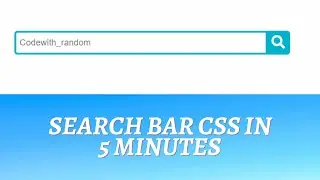 search bar in html and css 🔴 |Simple search bar html