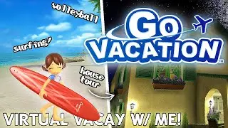 Going on a VIRTUAL VACATION!✈️🌴 Volleyball, Surfing, + Villa Tour! GO VACATION NINTENDO SWITCH