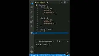 Обновляем значения ключей в словаре 