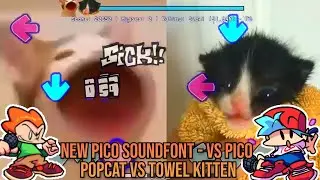 Pico Soundfont BUT POPCAT vs TOWEL KITTEN Sing it! - Friday Night Funkin Custom Animation