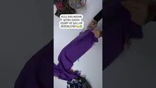 Kullanılmayan şifon ya da saten eşarplar şallar değerlensin! Kıvırcık lastikli toka yapımı! 