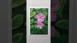 🌸Flowers Drawing using Acrylic colors ☘️ #shorts