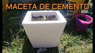 PRIMERA VEZ HACIENDO MACETA DE CEMENTO | Carmen Cook de Vlogs